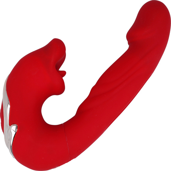 Wibrator Damski 3w1 Usta Z Trzepoczącym Językiem Ekskluzywny Masażer LeLex