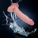 WIELKIE DILDO, POTĘŻNY PENIS Z JĄDRAMI I PRZYSSAWKĄ ŻYŁY NA CAŁEJ DŁUGOŚCI