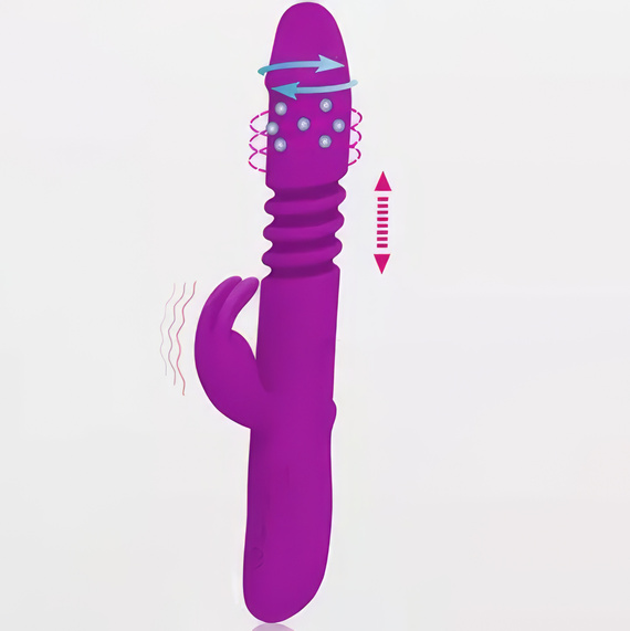 LUKSUSOWY ELEGANCKI WIBRATOR POSUWISTO ROTACYJNY - GÓRA DÓŁ - PREZENT