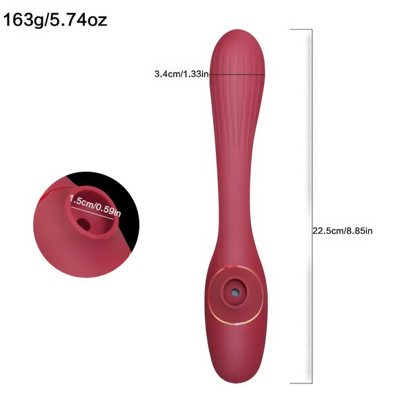 Nowoczesny Wibrator 2w1 Punkt G I Łechtaczki Ssący Masażer Premium LeLex