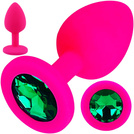 SEX KOREK ANALNY PLUG SILIKONOWY Z KRYSZTAŁKIEM SILIKON MEDYCZNY ANUS