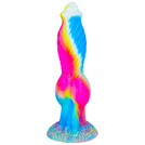 WIELOFUNKCYJNY WIBRATOR FANTAZYJNE KOLOROWE DILDO WAGINALNO-ANALNE NA PILOT