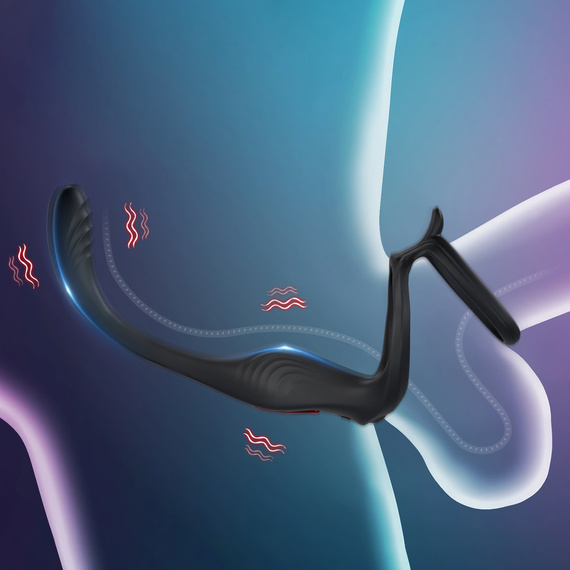 Masażer Prostaty Z Pierścieniem Na Penisa Wibrujący Zdalny Sterowany LeLex