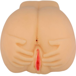 MASTURBATOR SZTUCZNA POCHWA MĘSKA ZABAWKA 2 W 1 JĘDRNE POŚLADKI Z ANUSEM