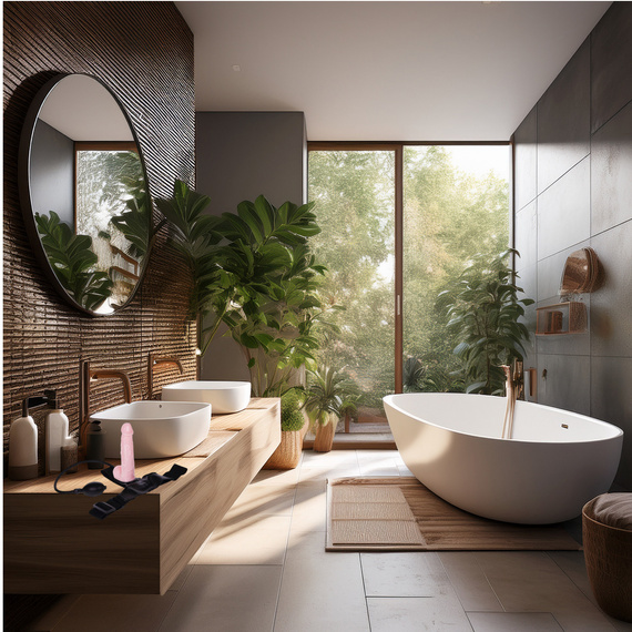 POMPOWANY STRAP-ON NA SZELKACH UROŚNIE JAK POTRZEBA REALISTYCZNE DILDO