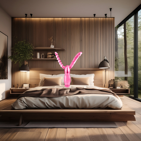 PODWÓJNY WIBRATOR PENETRATOR DO POCHWY I PUPCI KULKI ANALNE MOCNE DOZNANIA