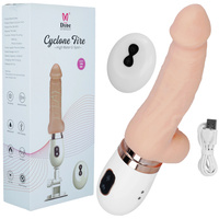 POSUWISTY WIBRATOR ROTACYJNY PODGRZEWANY NA PILOTA SEX MASZYNA Z PRZYSSAWKĄ