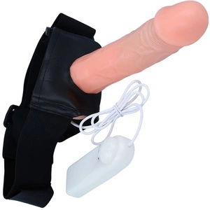 STRAP-ON Z WIBRACJAMI NA PILOTA CIELISTA PROTEZA PENISA NA PASACH MEGA ŻYŁY