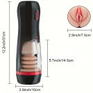 Realistyczny Masturbator Męski Posuwisty Ruch Góra-Dół Z Wypustkami LeLex