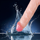 PENIS NA PRZYSSAWCE REALISTYCZNY WYGLĄD ELASTYCZNE SEX DILDO Z JĄDRAMI 