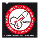 NAKLEJKI KARNY KU*AS ZA ZŁE PARKOWANIE SAMOCHODEM 100SZT KARNE NA SZYBĘ