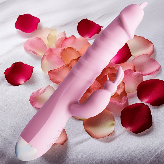 WIBRATOR DAMSKI MASAŻER DO ŁECHTACZKI POSUWISTO ROTACYJNY PODGRZEWANY PENIS