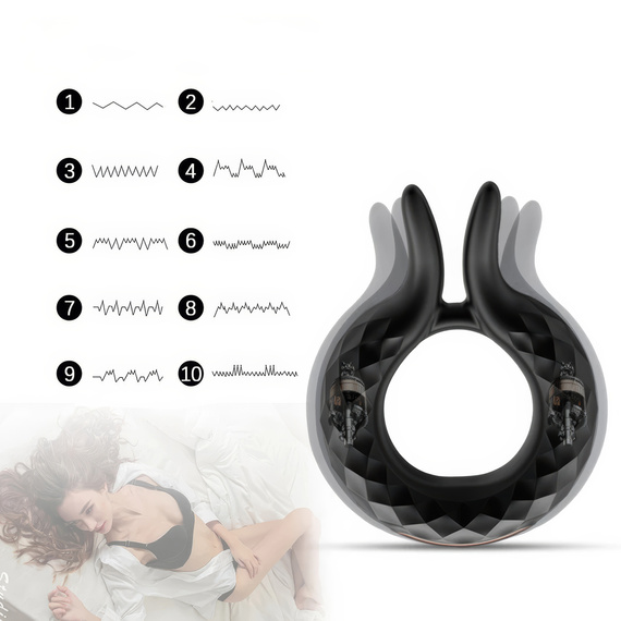 Erekcyjny Pierścień Na Penisa Wibrujący Stymuluje Łechtaczkę Dla Par LeLex