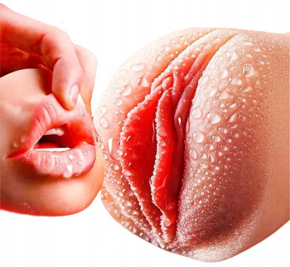 MASTURBATOR SZTUCZNA POCHWA + USTA 2w1 WAGINA HIPER REALISTYCZNA 