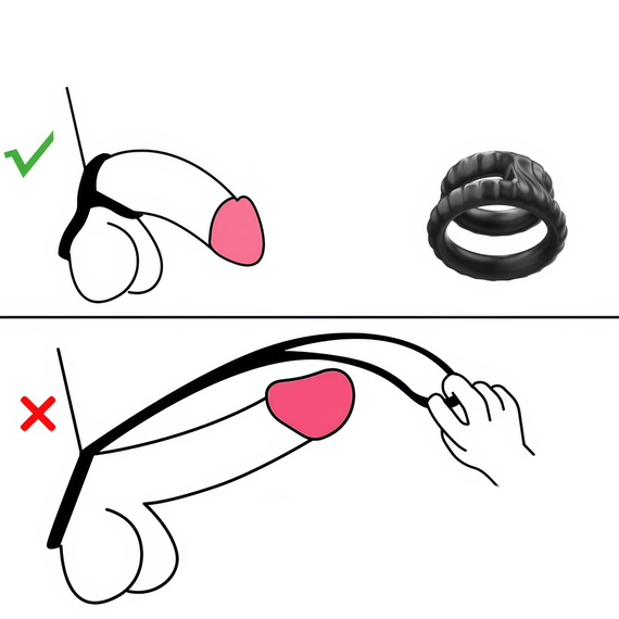 Erekcyjny Pierścień Na Penisa Podwójny Ring Wspomaga Erekcję I Orgazm LeLex