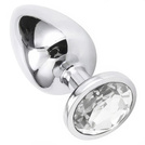 METALOWY KOREK ANALNY Z PIĘKNYM WYKOŃCZENIEM W POSTACI KRYSZTAŁKA WTYCZKA