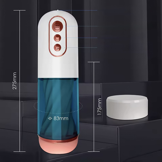 Automatyczne masturbator meski z funkcją ssania, wibracji, głos MEGA SPUST