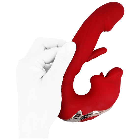 Wibrator Damski 3w1 Usta Z Trzepoczącym Językiem Ekskluzywny Masażer LeLex