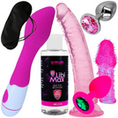ANALNY KOREK PLUS WIBRATOR NAKŁADKA LIBIDO ŻEL DILDO PENIS OPASKA