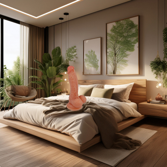 REALISTYCZNY SZTUCZNY PENIS ELASTYCZNE SEX DILDO Z MOCNĄ PRZYSSAWKĄ ORGAZM