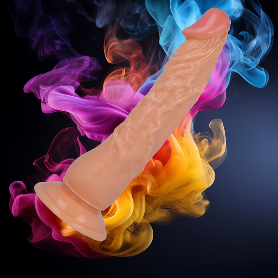 PENIS DILDO Z PRZYSSAWKĄ DO PENETRACJI POCHWY I ANUSA ŻYLASTY DUŻY