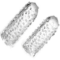 ZESTAW DWÓCH ŻELOWYCH NAKŁADEK + KOLCZASTE WYPUSTKI MASUJĄCE