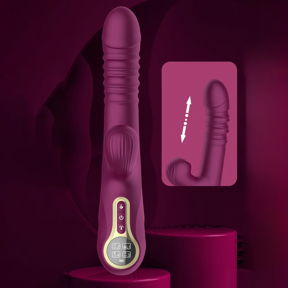 Wibrator Damski 4w1 Posuwisty Ssący Podgrzewany Masażer Punktu G USB LeLex