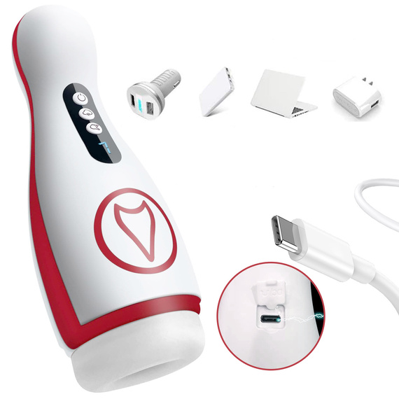 Masturbator Męski Automatyczny Wibrujący Ssący Na USB Realistyczny LeLex