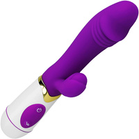 WIBRATOR DAMSKI Z KRÓLICZKIEM SEX MASAŻER 30 FUNKCJI + 2 MOCNE SILNIKI