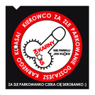 500x KARNE NAKLEJKI ETYKIETY KARNY K*TAS 500 SZTUK - KARNY ZA ZŁE PARKOWANIE