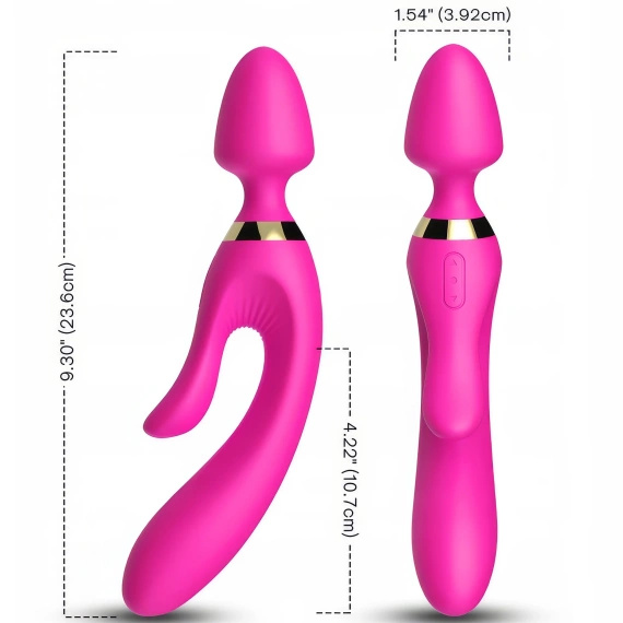 MASAŻER WIBRATOR Z KRÓLICZKIEM STYMULUJE PUNKT G DAWCA ORGAZMÓW WODOODPORNY