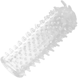 NASADKA STYMULUJĄCA - ORGAZMOWA NAKŁADKA Z KOLCAMI MEGA WYPUSTKI MASUJĄCE