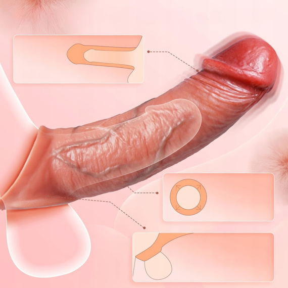 Wibrująca Nakładka Na Penisa Sterowana Aplikacją Bluetooth I Pilotem LeLex