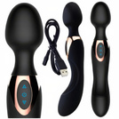 WIBRATOR DAMSKI EKSKLUZYWNY MASAŻER ŁECHTACZKI 2W1 SEX DILDO DWUSTRONNY