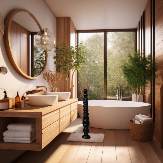 CZARNE DILDO ANALNE NA PRZYSSAWCE ŻELOWE  25,5CM MEGA ROZKOSZ I PODNIECENIE