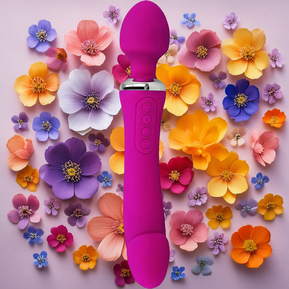 LUKSUSOWY WIBRATOR DAMSKI 2w1 PODGRZEWANY DO 45stC - USB DAWCA ORGAZMÓW