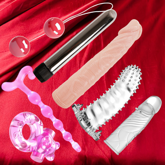 MEGA ZESTAW EROTYCZNY - DOSKONAŁY NA SEX PREZENT - SEX ZABAWKI DLA PAR