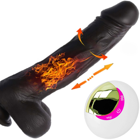 WIELOFUNKCYJNY WIBRATOR SEX DILDO Z PRZYSSAWKĄ RUCH POSUWISTY PILOT+APP