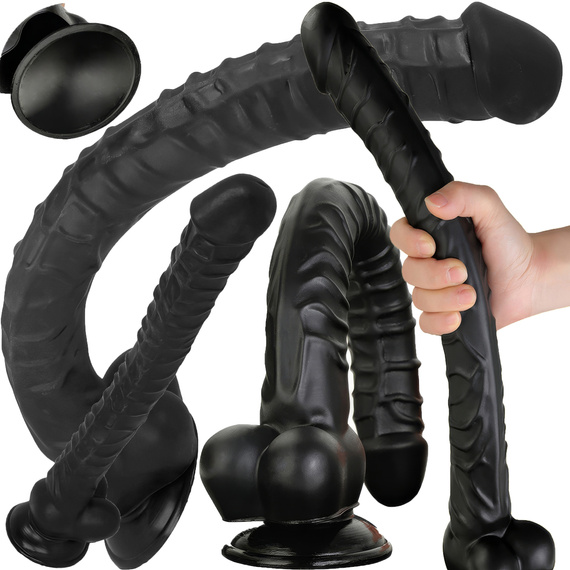 XXXXXL OGROMNE MEGA WIELKIE DŁUGIE DILDO Z ŻYŁAMI PENIS DOGŁĘBNA PENETRACJA