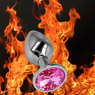 KOREK ANALNY Z KRYSZTAŁEM Z METALU WTYCZKA PIESZCZOTY ODBYTU