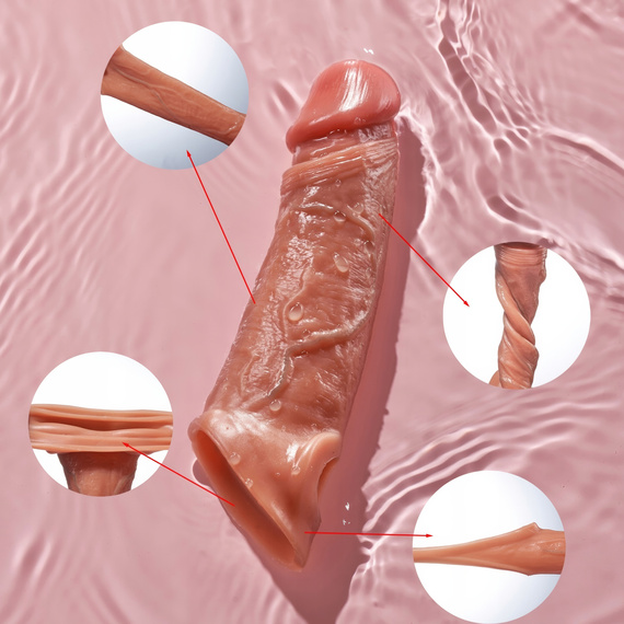 Nakładka Na Penisa Z Wibracją Przedłużająca 6cm Pogrubiająca Pilot LeLex