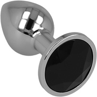 Korek Analny Stalowy Z Kryształem Metalowy Zatyczka Erotyczna Premium LeLex