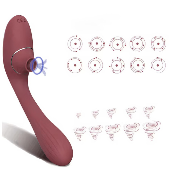 Nowoczesny Wibrator 2w1 Punkt G I Łechtaczki Ssący Masażer Premium LeLex