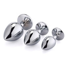 METALOWY KOREK ANALNY PLUG ZESTAW 3 KORKÓW S M L GRANATOWY DIAMENCIK