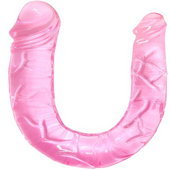 ŻELOWE GIĘTKIE  DWUSTRONNE DILDO SEX PENIS DO POCHWY I ANALU NA DWA BATY
