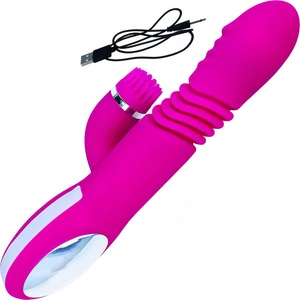 POSUWISTY WIBRATOR WIELOFUNKCYJNY ZE STYMULATOREM ŁECHTACZKI- NAGRZEWA SIĘ