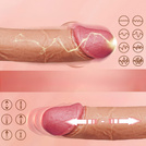 SEX DILDO REALISTYCZNY WIBRATOR ROTACYJNY PCHAJĄCY PENIS TELESKOP NA PILOTA