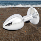 KOREK ANALNY Z KRYSZTAŁEM Z METALU WTYCZKA PIESZCZOTY ODBYTU