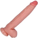 WIELKIE DILDO, POTĘŻNY PENIS Z JĄDRAMI I PRZYSSAWKĄ ŻYŁY NA CAŁEJ DŁUGOŚCI