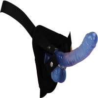 DILDO STRAP-ON ŻELOWY PENIS NA PASACH SEX PROTEZA DO POCHWY I ANUSA PEGGING